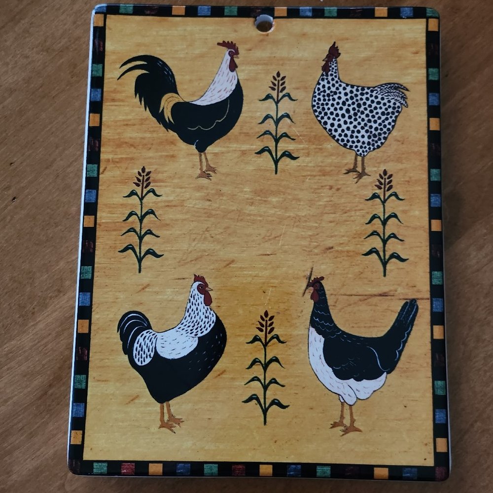Warren Kimble Sakura Country Quartet "Chicken" Trivet